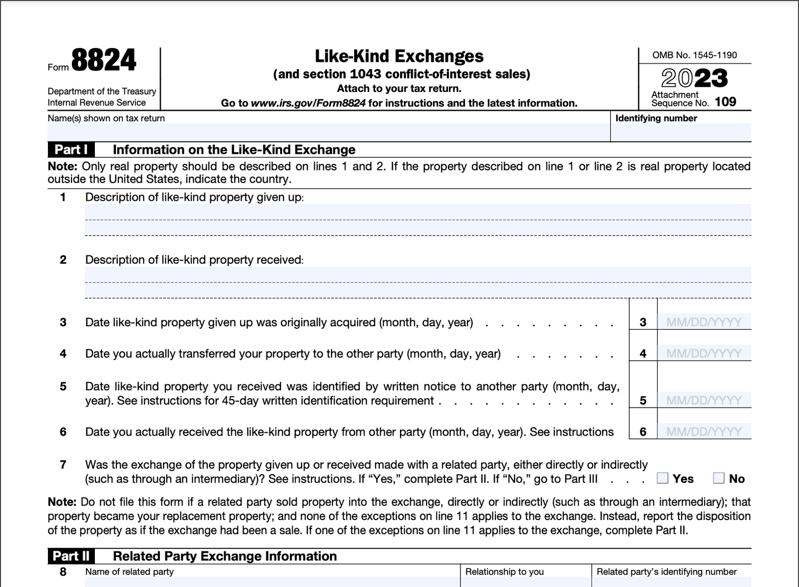 Form 8824 PDF